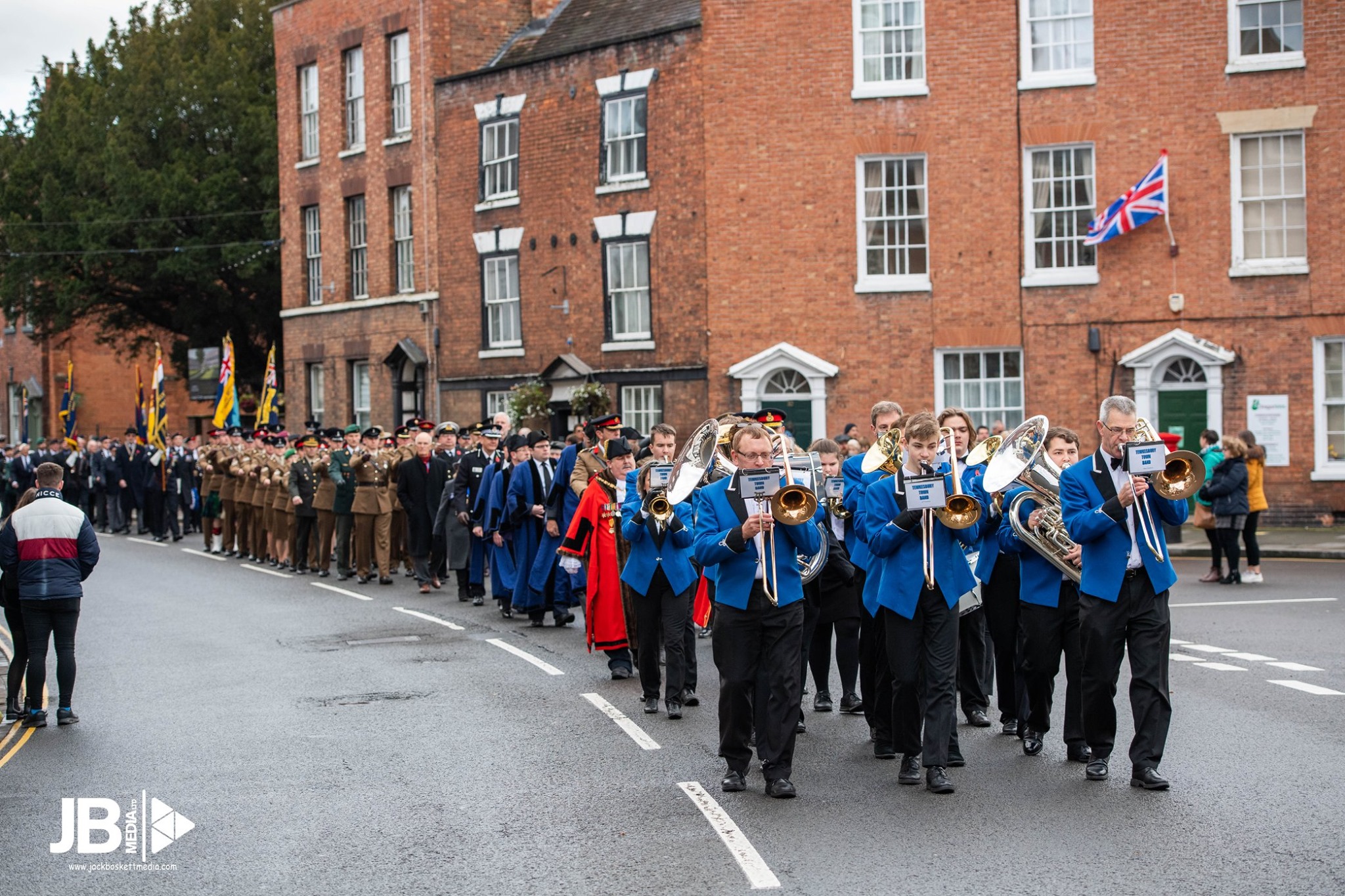 The Trombone Section leading the Remembrance Day Parade